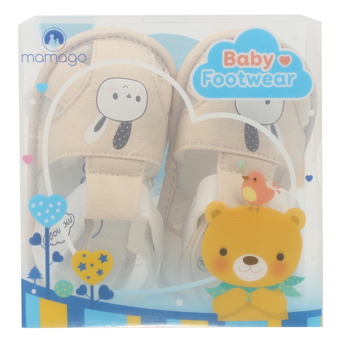 Sandal tập đi bé trai Mamago hình thỏ K07 Be S14 - hình 10