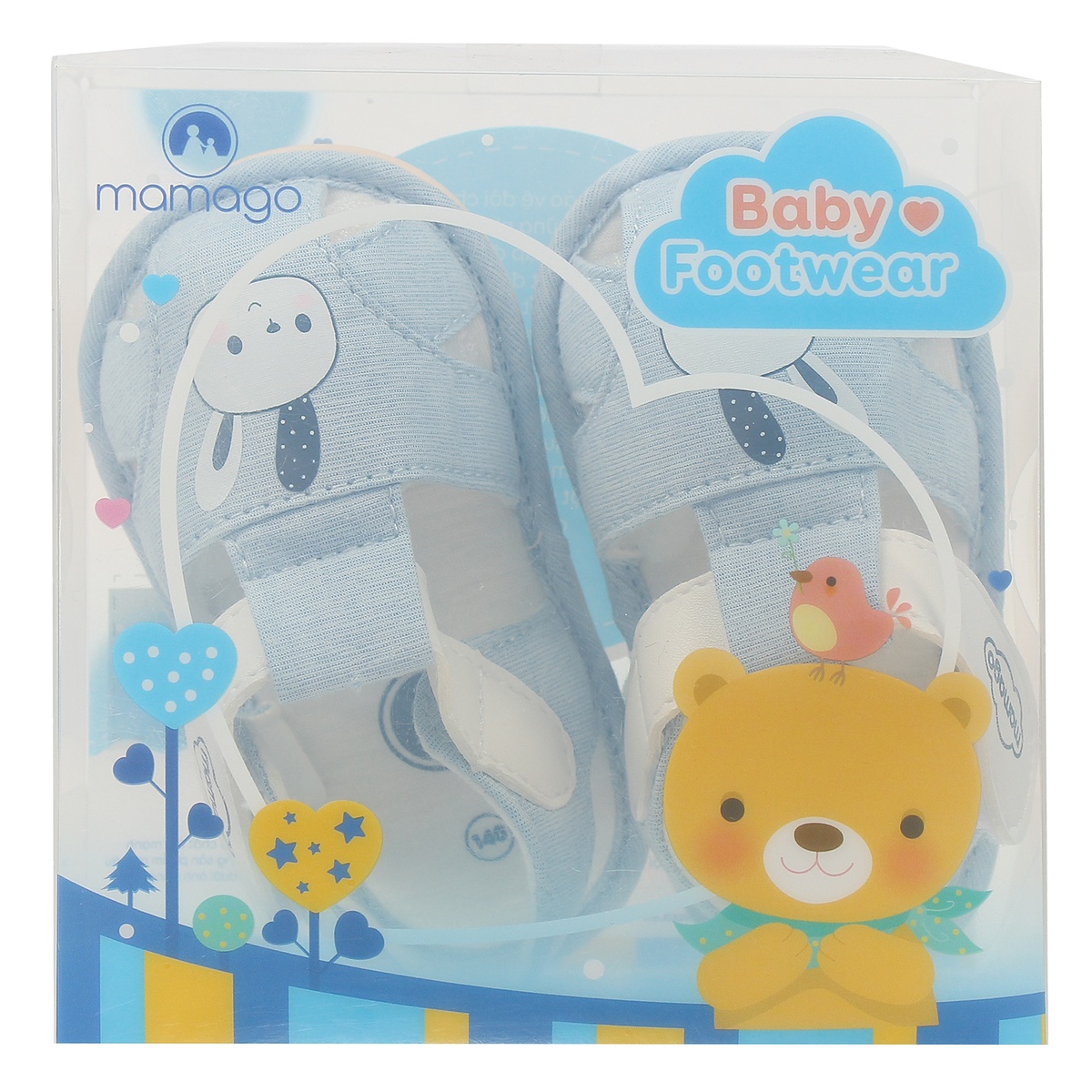 Sandal tập đi bé trai Mamago hình thỏ K07 Xanh S13 - hình 8