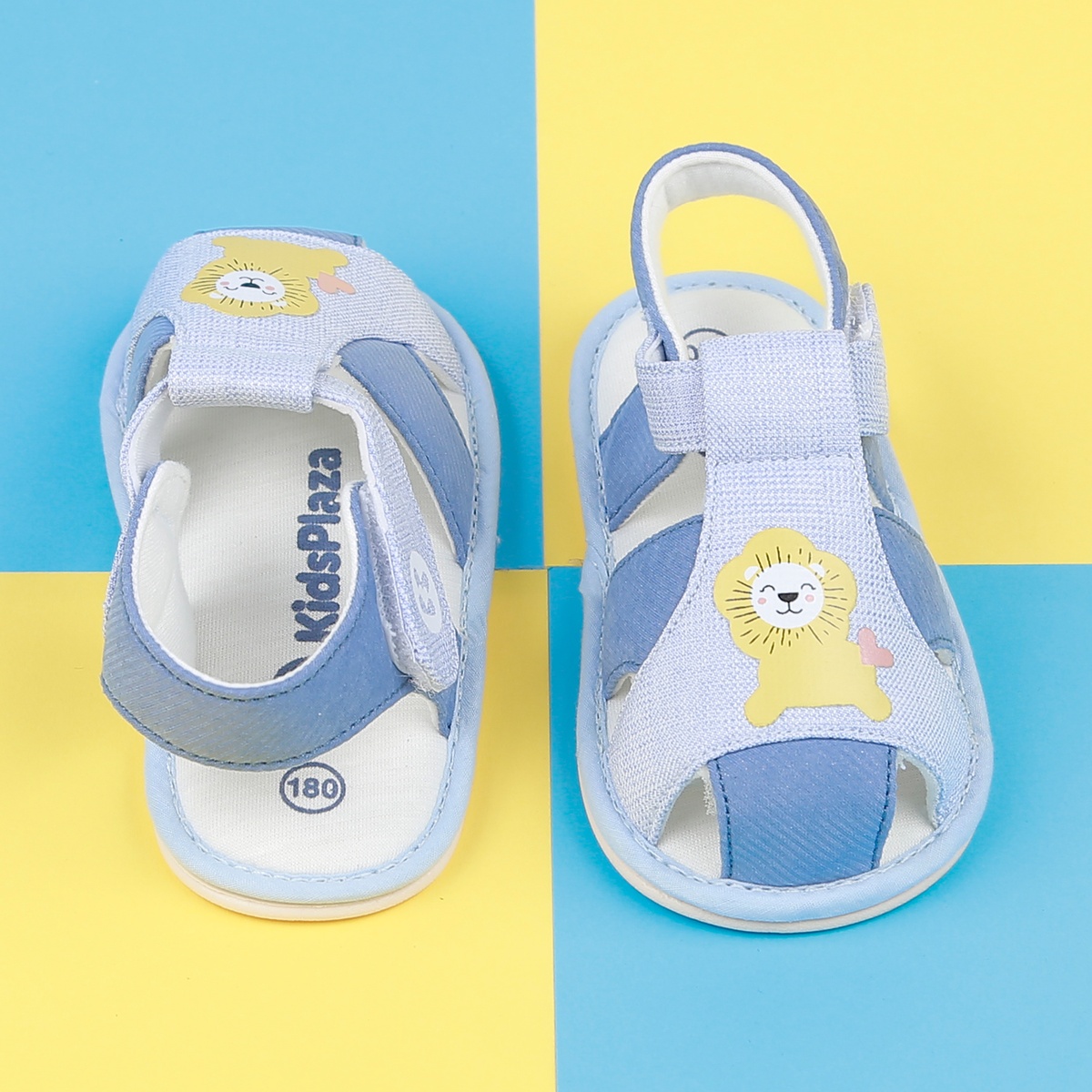 Dép sandal tập đi KidsPlaza 22K-S12 hình sư tử - mặt trái