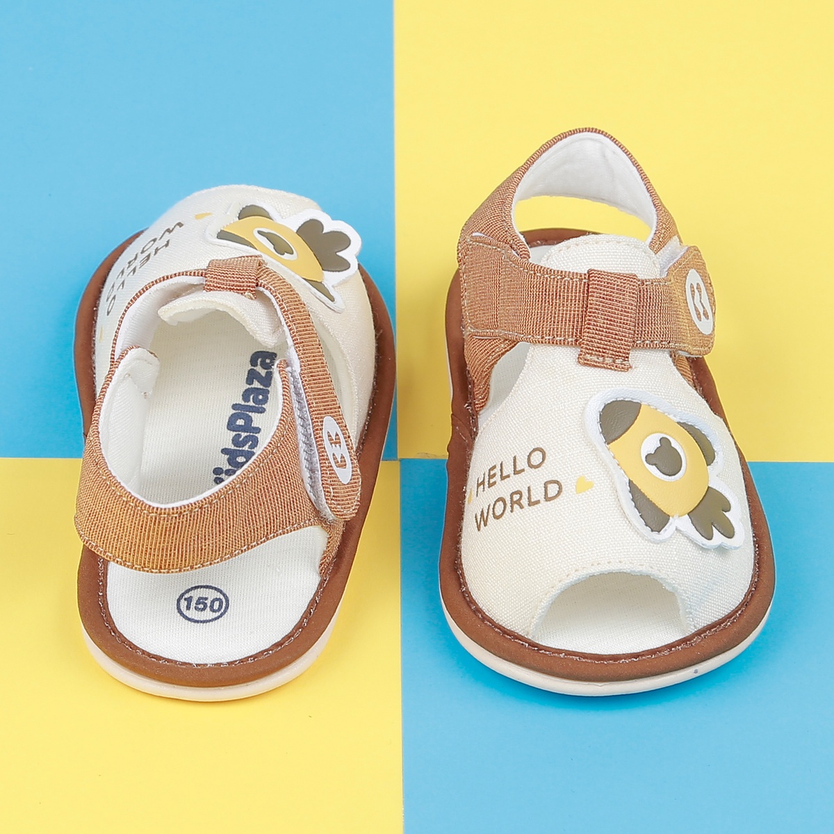 Dép sandal tập đi KidsPlaza 22K-S13 máy bay (Be) - mặt trái