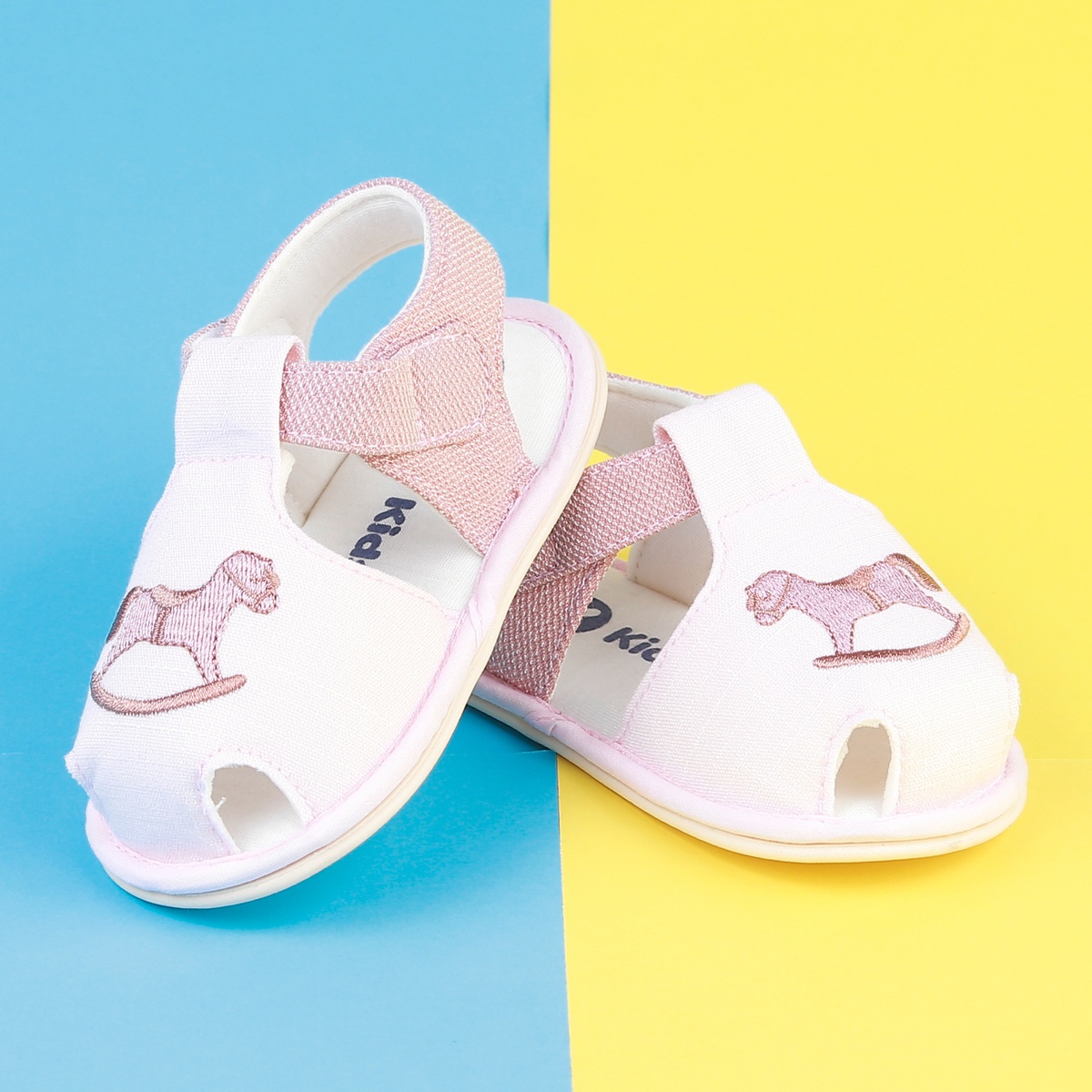 Dép sandal tập đi KidsPlaza 22K-S14 in ngựa (Hồng)