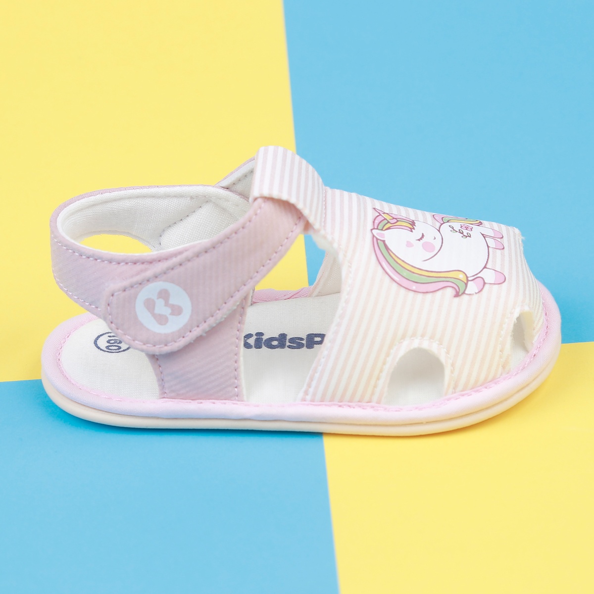 Dép sandal tập đi KidsPlaza 22K-S8 hình Pony hồng - mặt sau