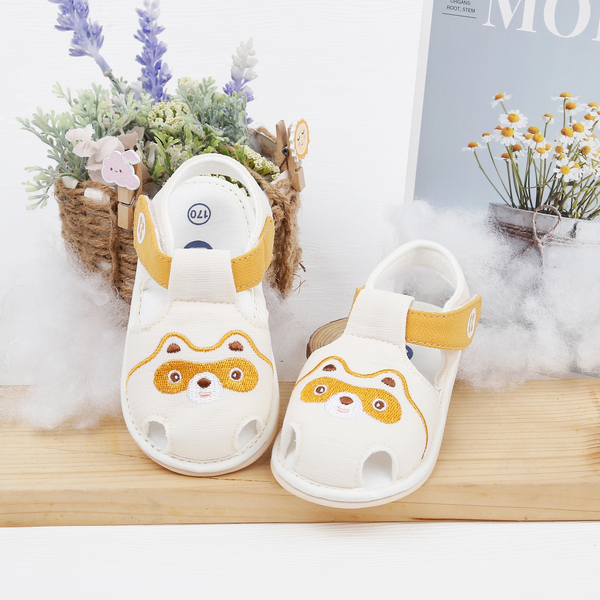 Dép sandal tập đi KidsPlaza 23K-S12 hình gấu (Be)