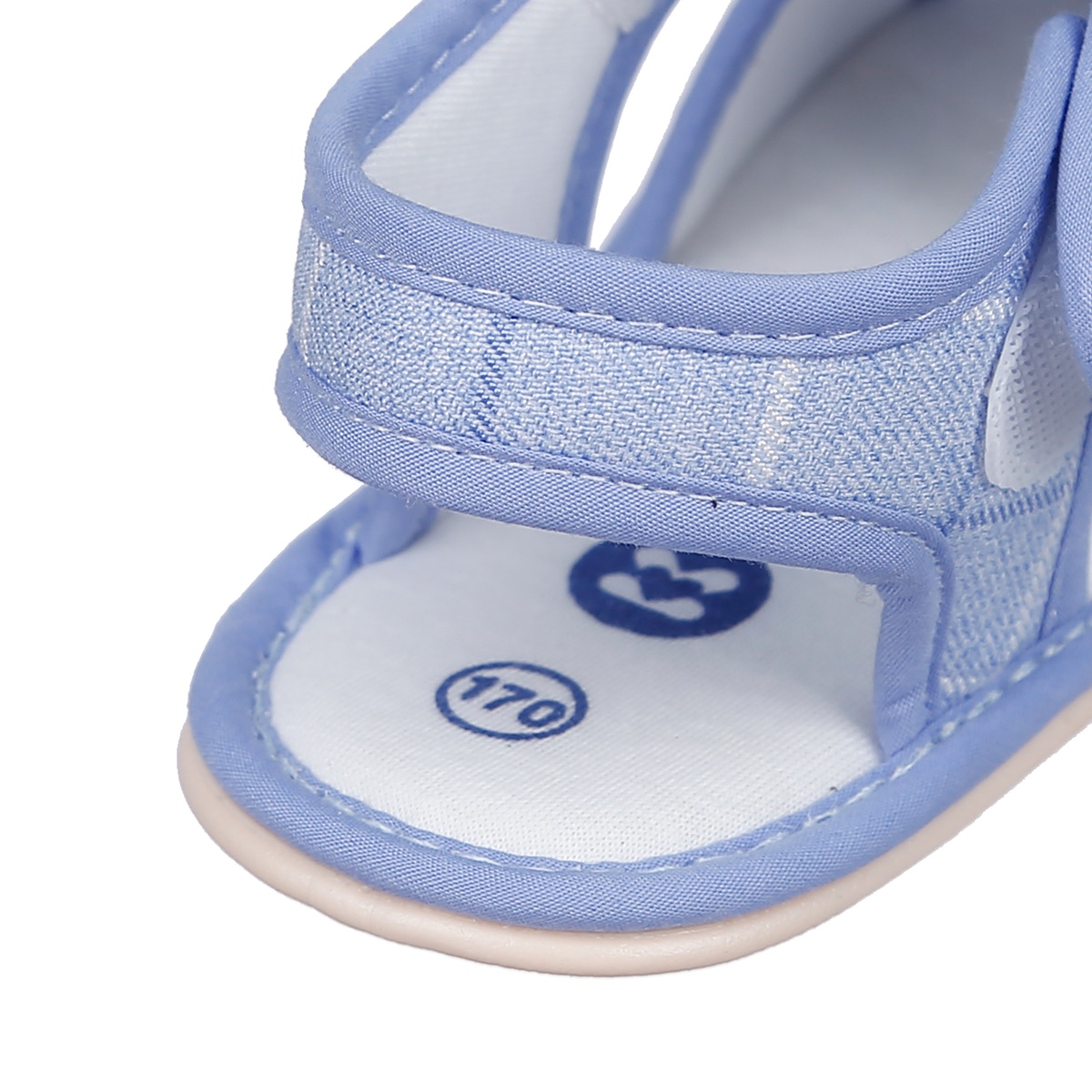 Sandal tập đi Kidsplaza K19 thêu hình Gấu (Xanh) - góc nghiêng