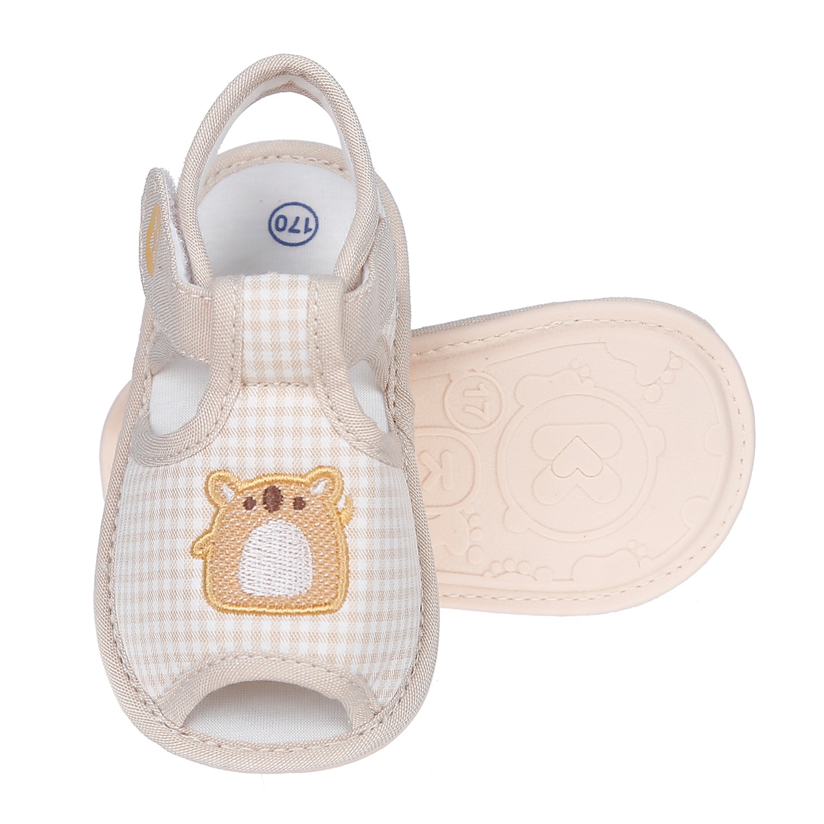 Sandal tập đi Kidsplaza K20 Thêu hình Koala (Be) - mặt trái
