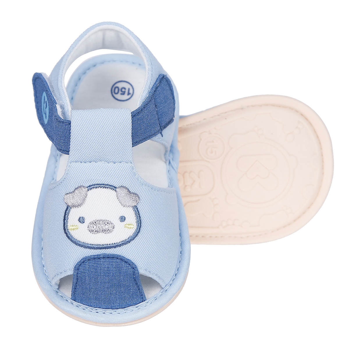 Sandal tập đi Kidsplaza K22 hình Heo (Xanh) - mặt trái