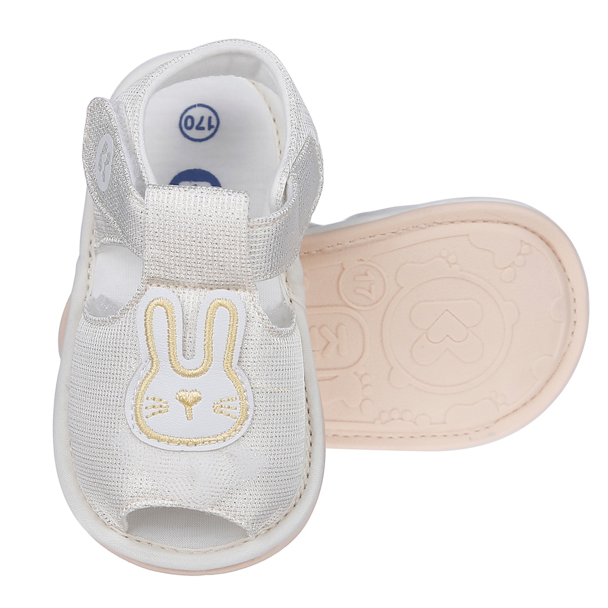 Sandal tập đi Kidsplaza K23 hình Thỏ họa tiết Bèo (Be) - mặt trái
