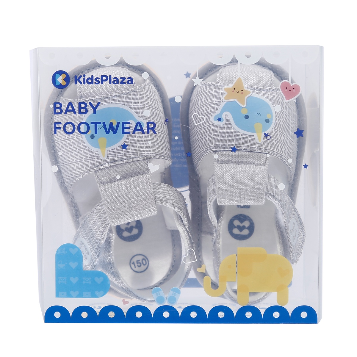 Sandal tập đi Kidsplaza K25 in hình chú Cá Heo (Ghi) - hình 8