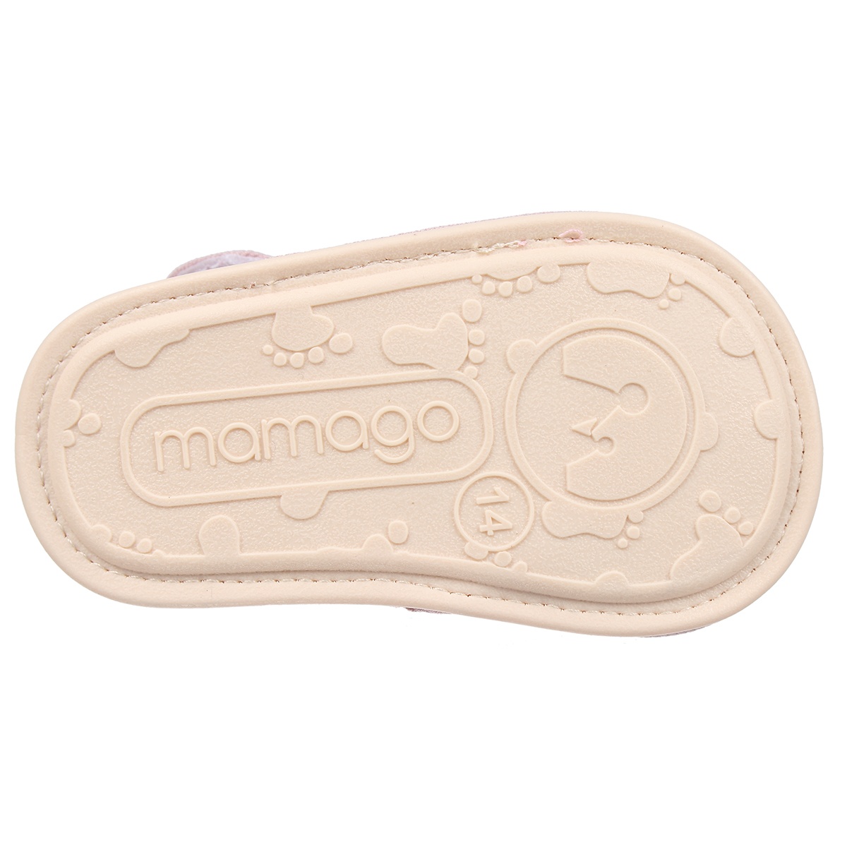 Sandal tập đi Mamago bé gái caro K05 Hồng S13 - mặt sau