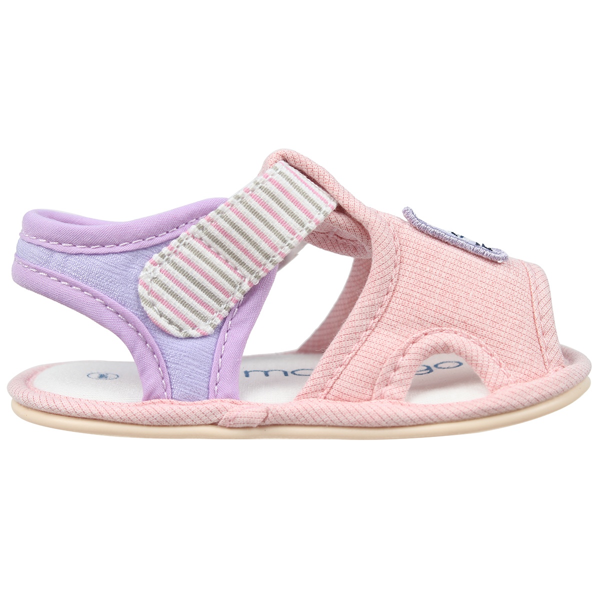 Sandal tập đi Mamago bé gái in hình mèo K02 Hồng S14 - mặt sau
