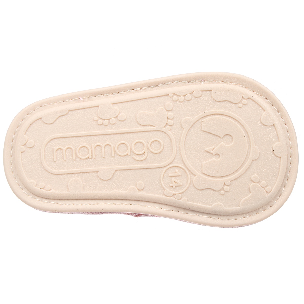 Sandal tập đi Mamago bé gái in hình mèo K02 Hồng S14 - góc nghiêng