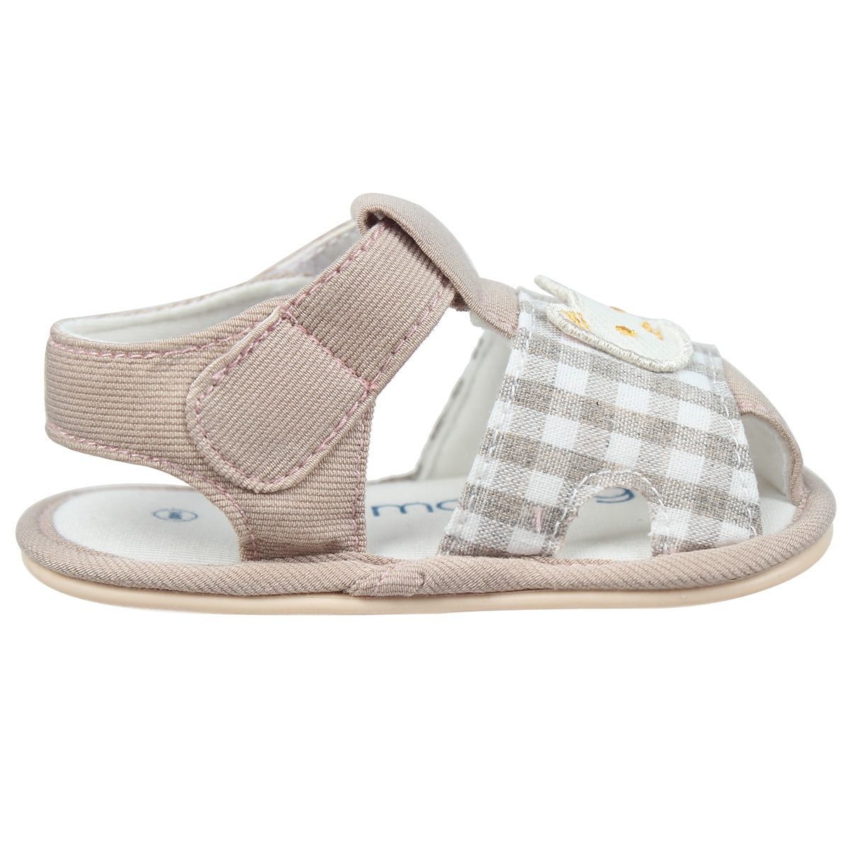 Sandal tập đi Mamago bé trai caro K05 Nâu S14 - mặt phải