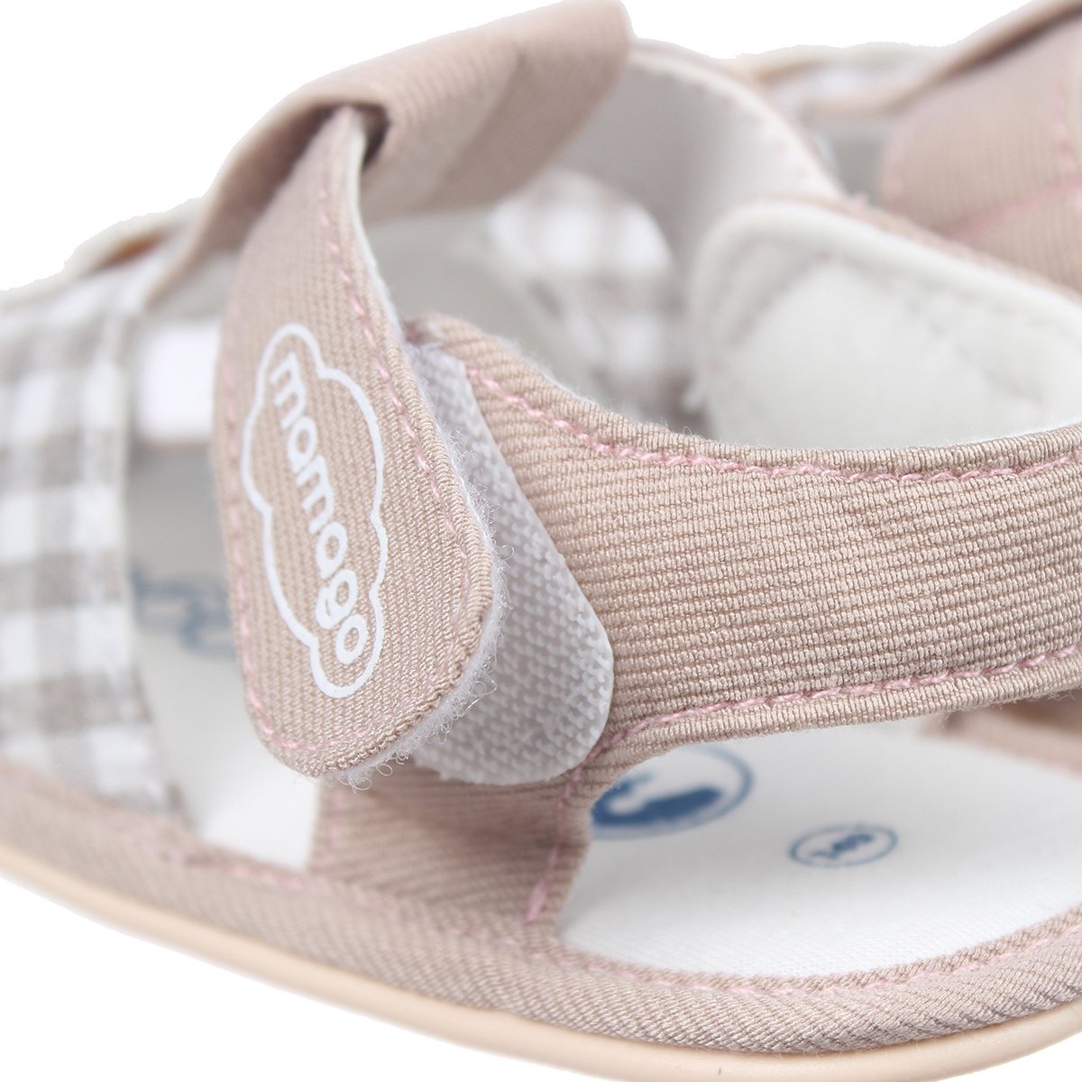 Sandal tập đi Mamago bé trai caro K05 Nâu S14 - hình 7