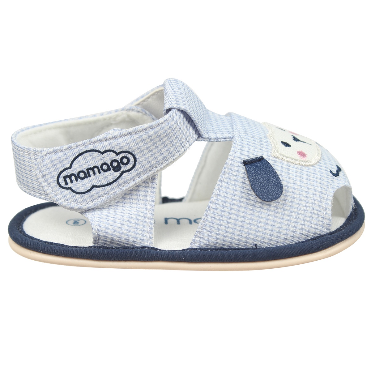 Sandal tập đi Mamago bé trai hình cún K01 Xanh S14 - mặt trái