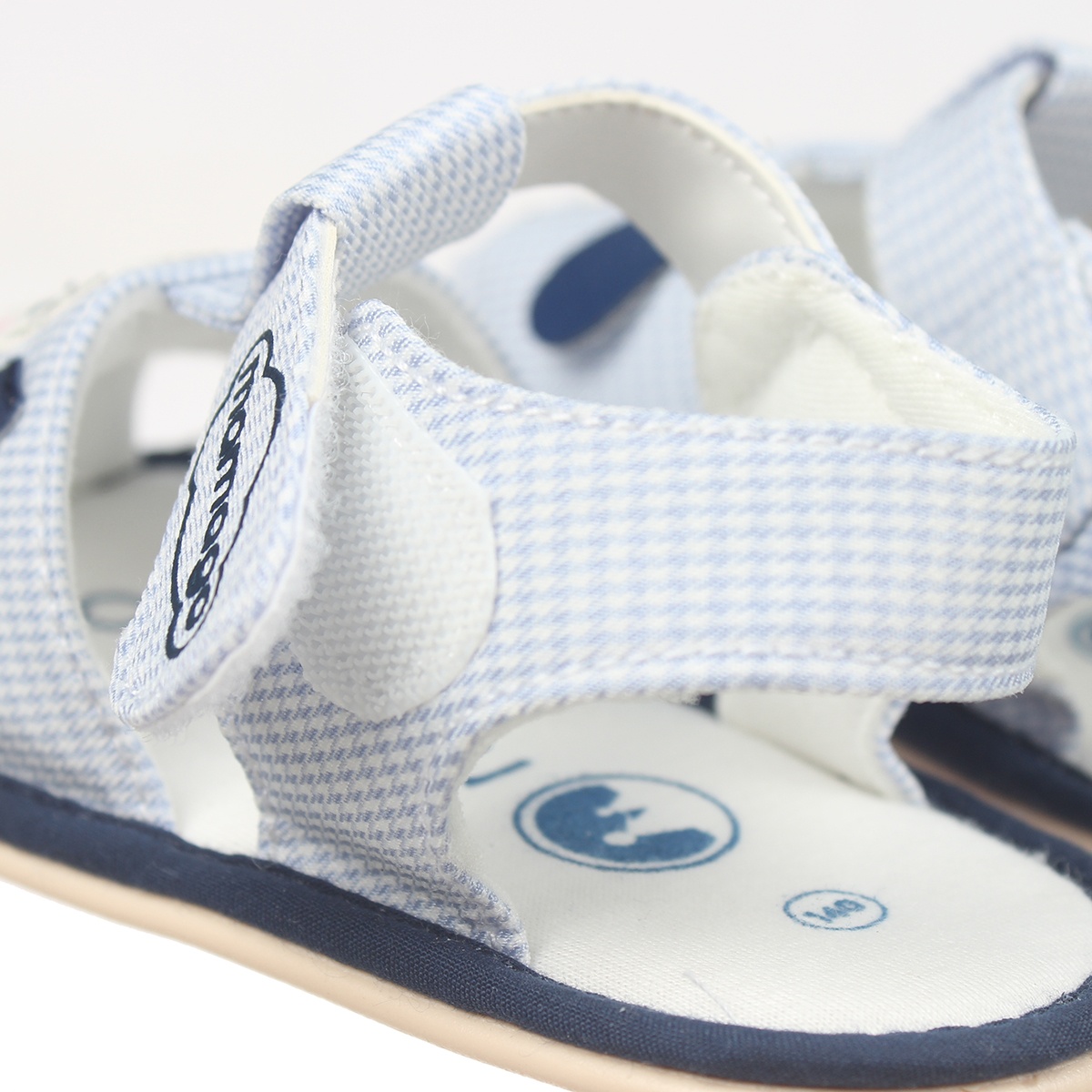 Sandal tập đi Mamago bé trai hình cún K01 Xanh S14 - mặt sau