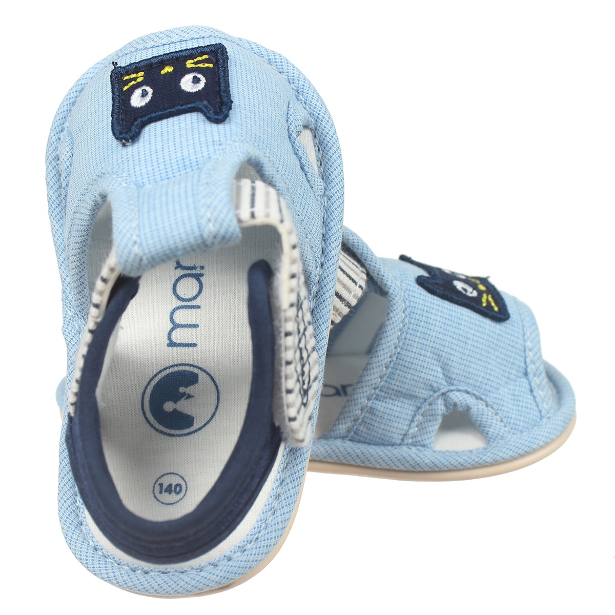 Sandal tập đi Mamago bé trai hình mèo K02 Xanh S14 - mặt phải