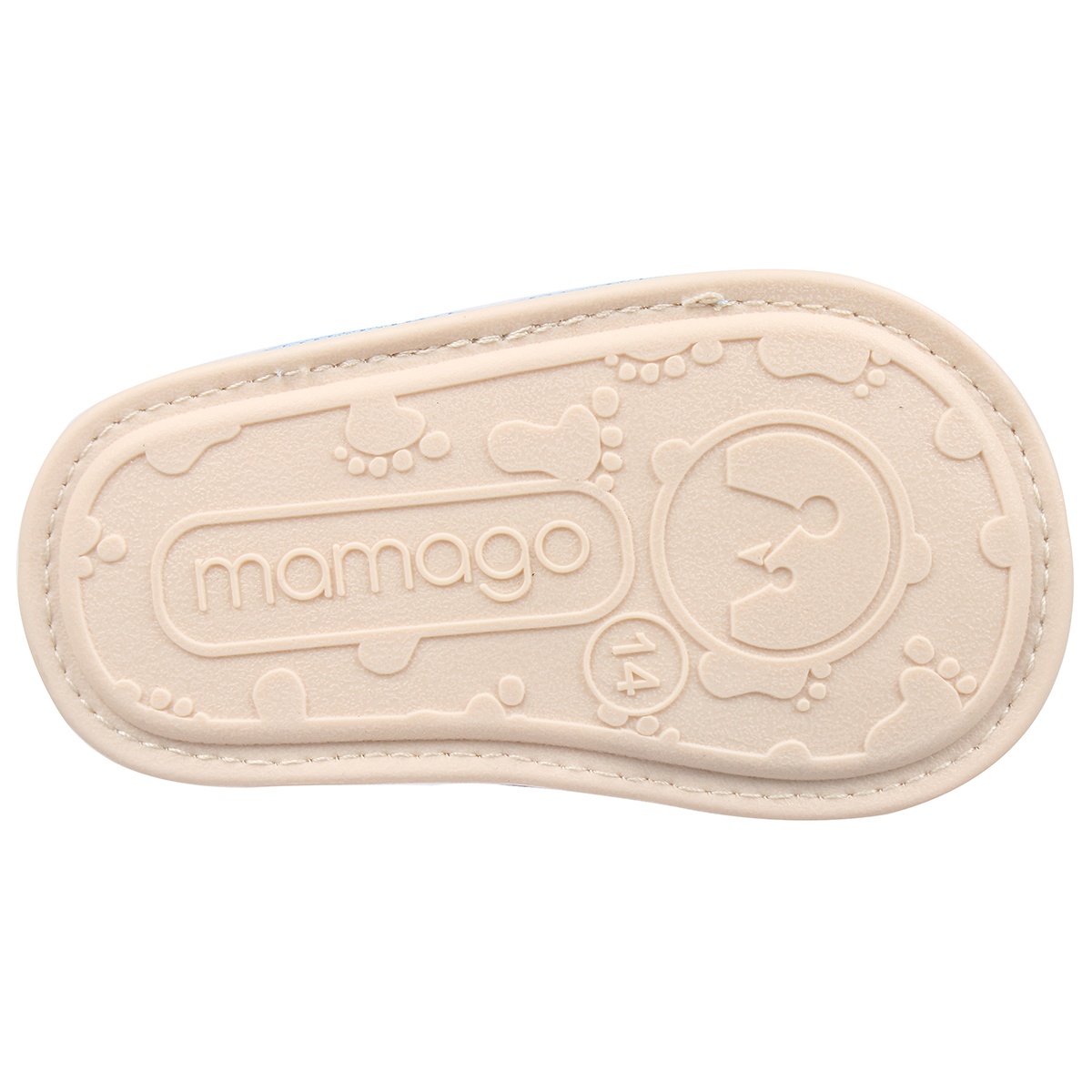 Sandal tập đi Mamago bé trai hình mèo K02 Xanh S14 - mặt sau