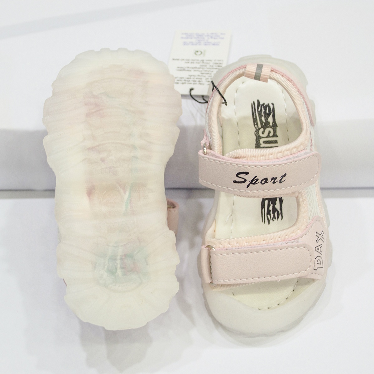 Sandal thêu hoa cúc hồng AC - mặt sau