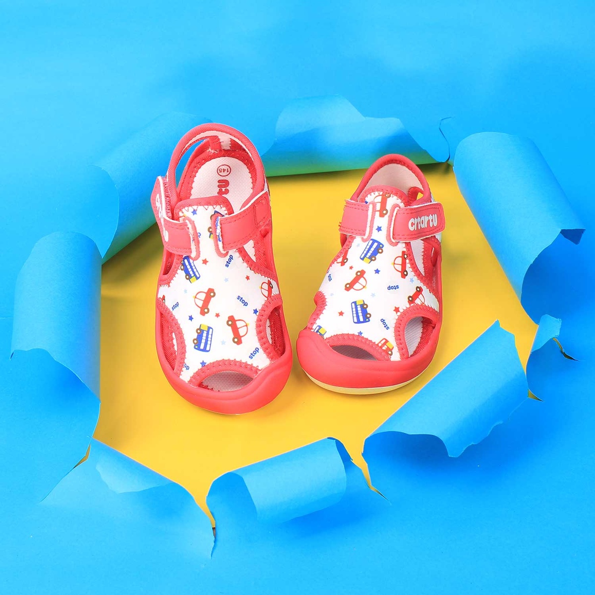 Sandal thời trang cho bé gái cao cấp Crtartu XBI1-P - mặt trái