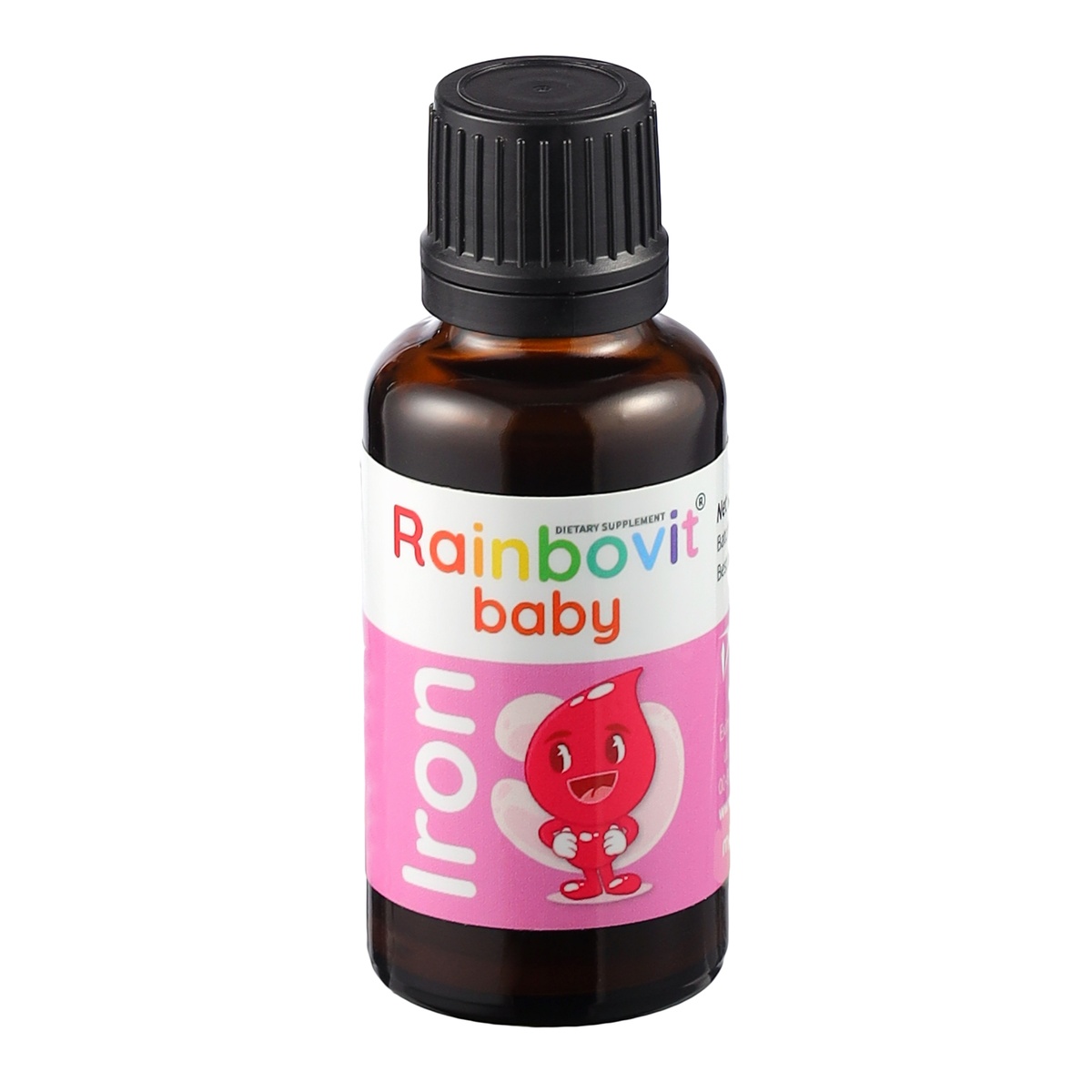 Thực phẩm bảo vệ sức khỏe Rainbovit Baby Iron 30ml - mặt phải