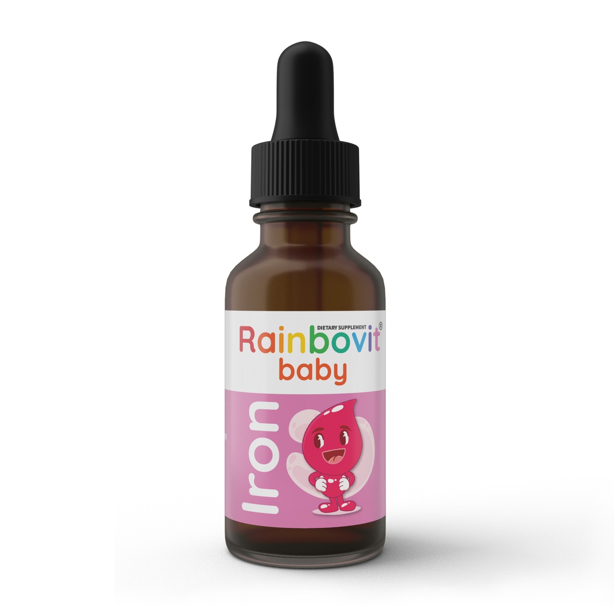 Thực phẩm bảo vệ sức khỏe Rainbovit Baby Iron 30ml - góc nghiêng