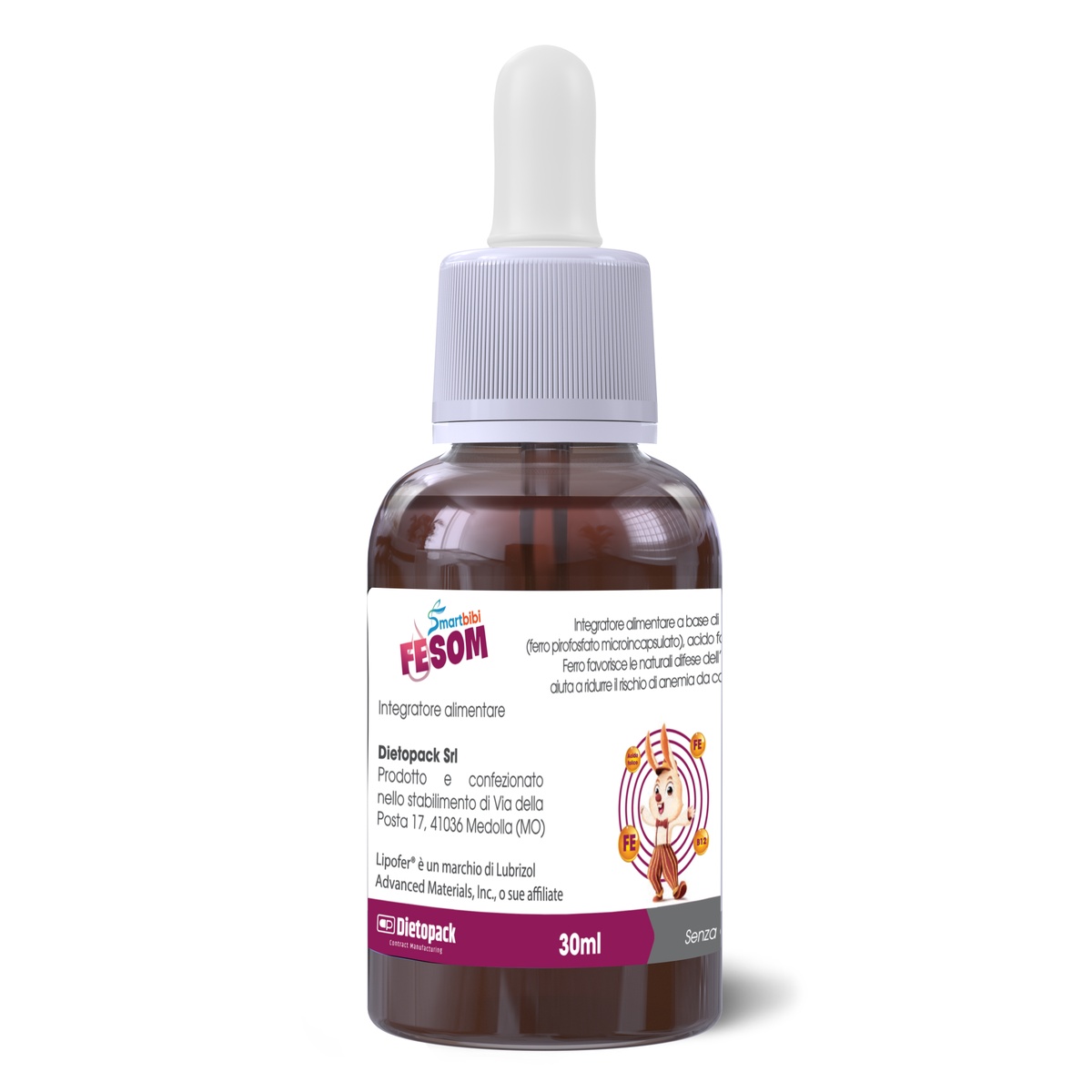 Thực phẩm bảo vệ sức khỏe SMARTBIBI FESOM 30ml - mặt trái