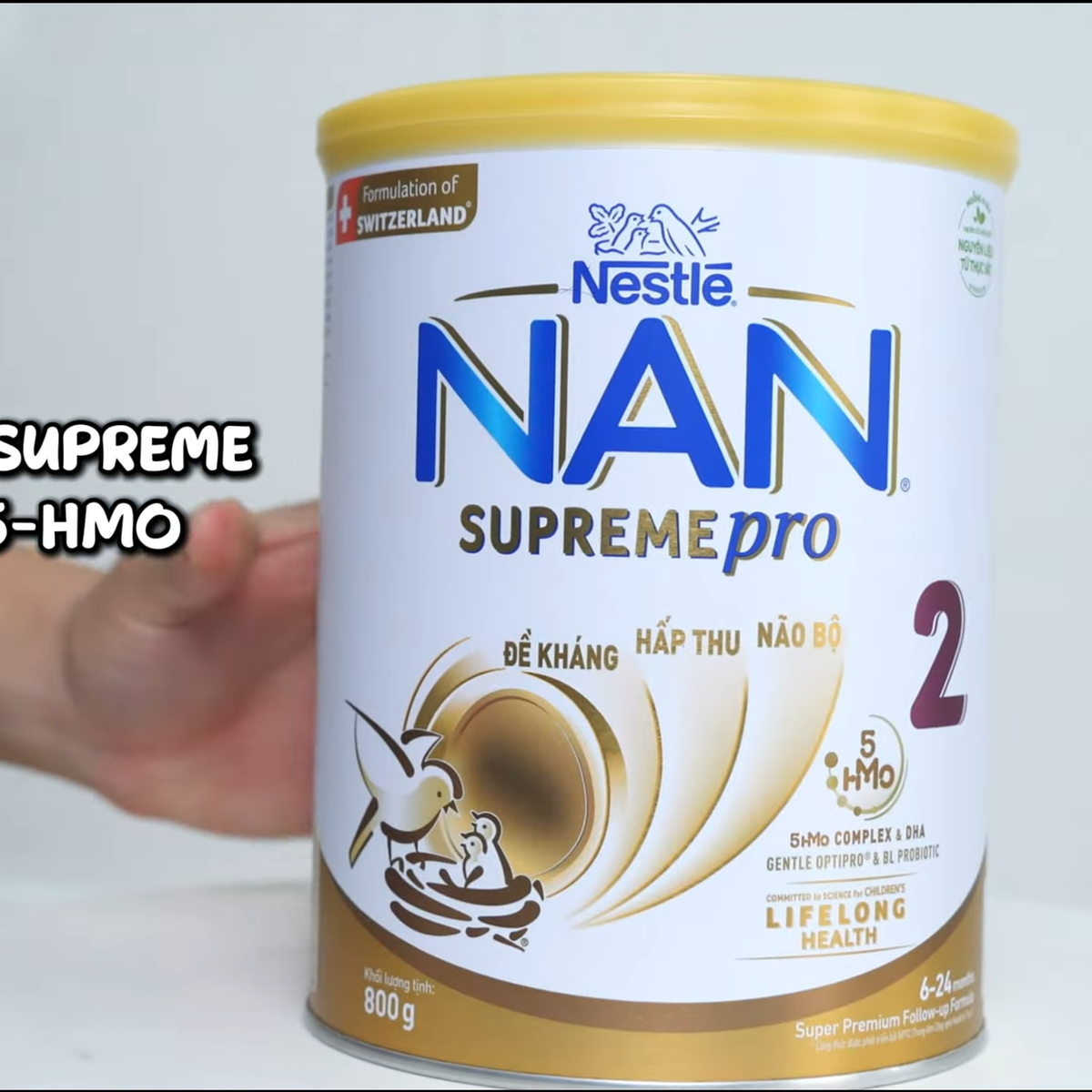 Sản phẩm dinh dưỡng công thức Nan Supreme Pro 2 800g  - video