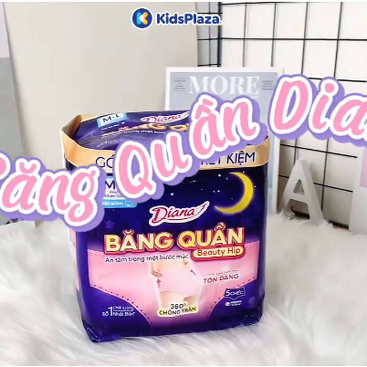 Băng vệ sinh quần Diana size M-L (5 miếng) - video