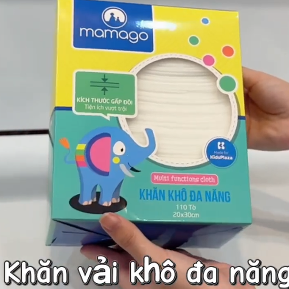 Khăn vải khô đa năng Mamago 110pcs - video