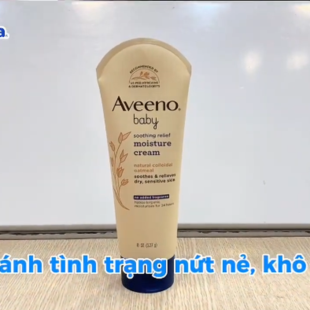 Kem dưỡng ẩm cho da nhạy cảm Aveeno 227g - video