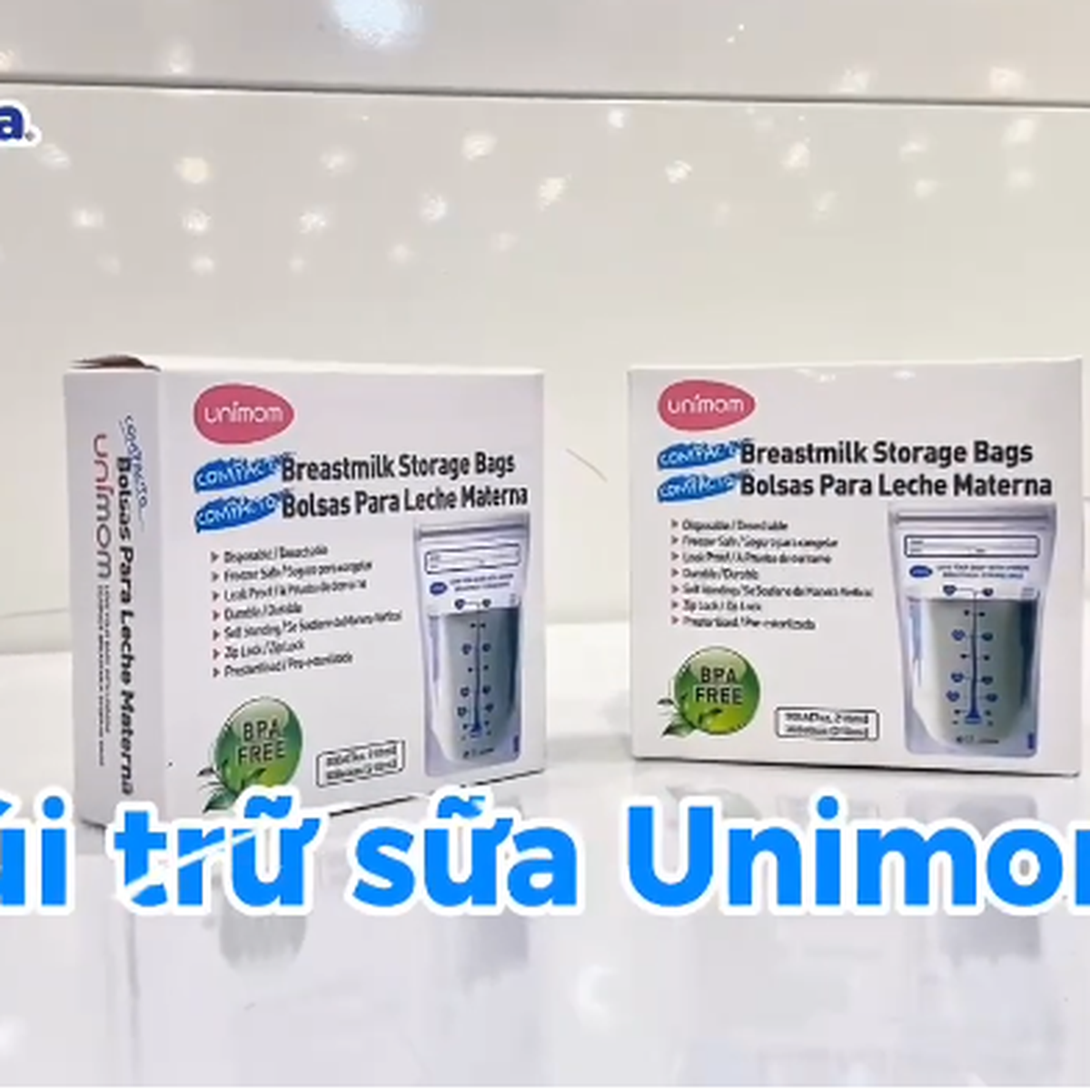 Túi trữ sữa Unimom Compact UM870251 (Hộp 30 túi) - video