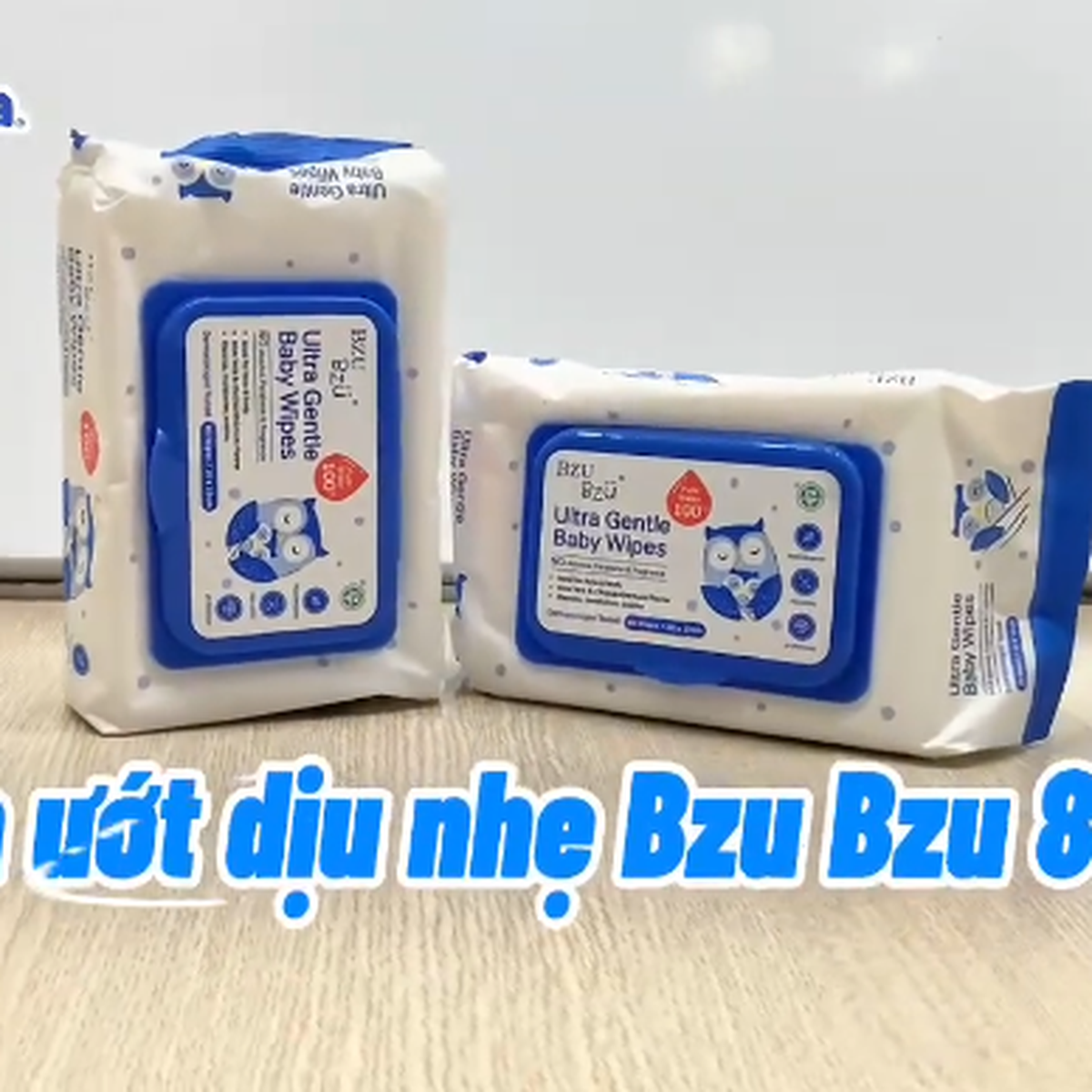 Khăn ướt dịu nhẹ Bzu Bzu 80 tờ - video