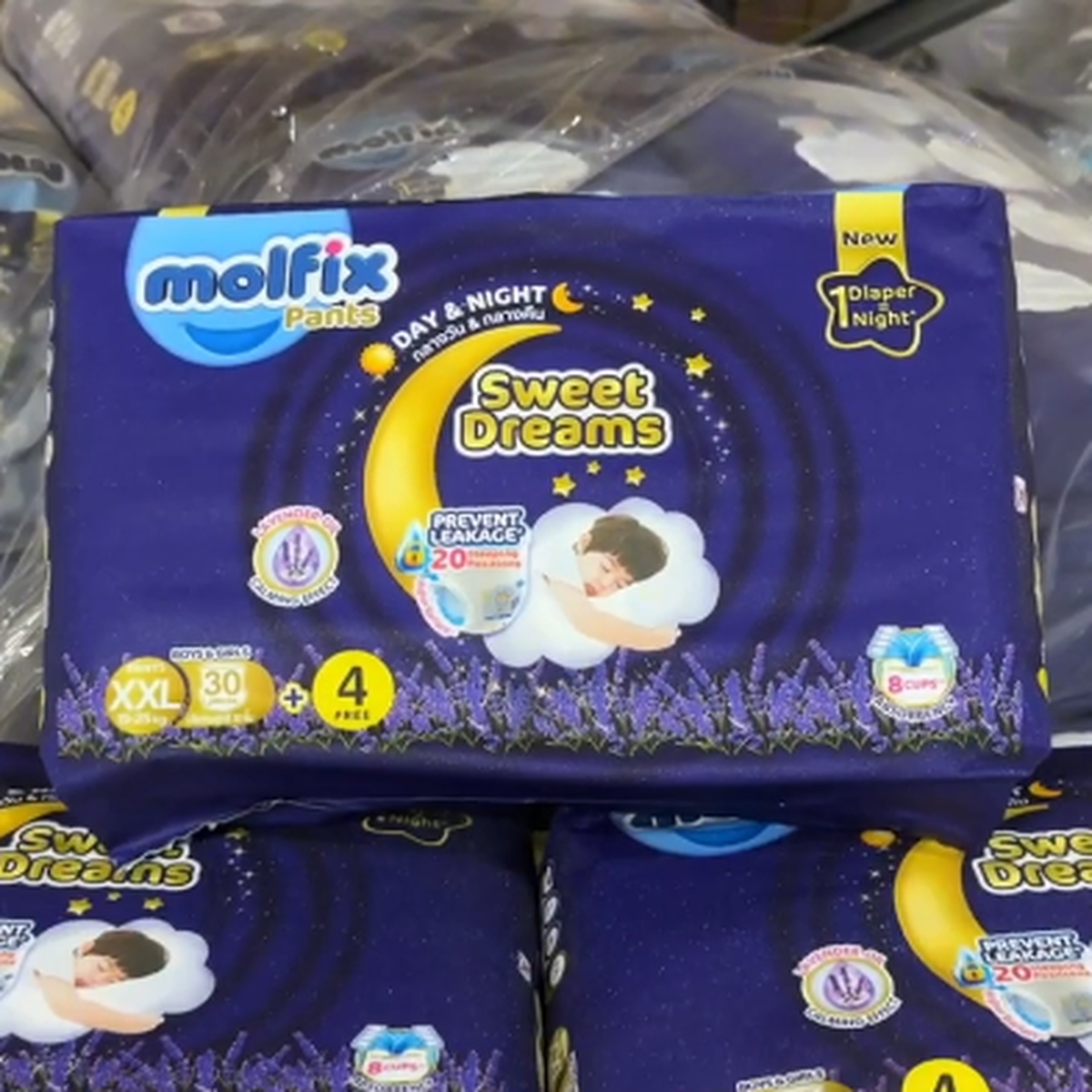 Bỉm - Tã quần Molfix Dream ban đêm size M46 (cho bé 6-11kg) - video