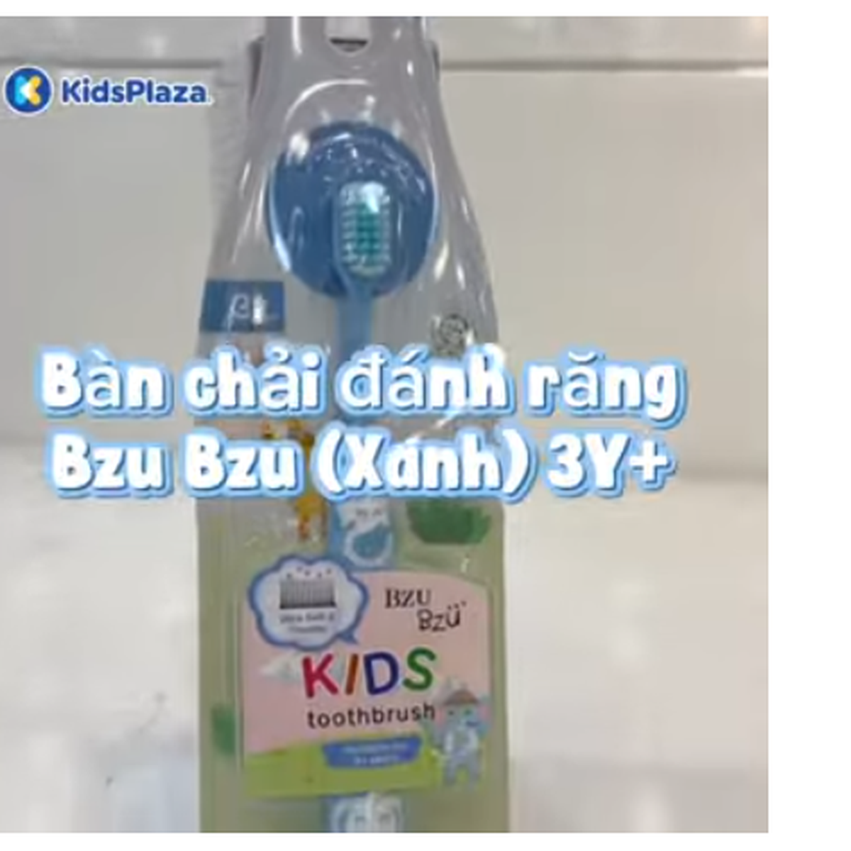 Bàn chải đánh răng cho bé Bzu Bzu (Hồng) 3Y+  - video