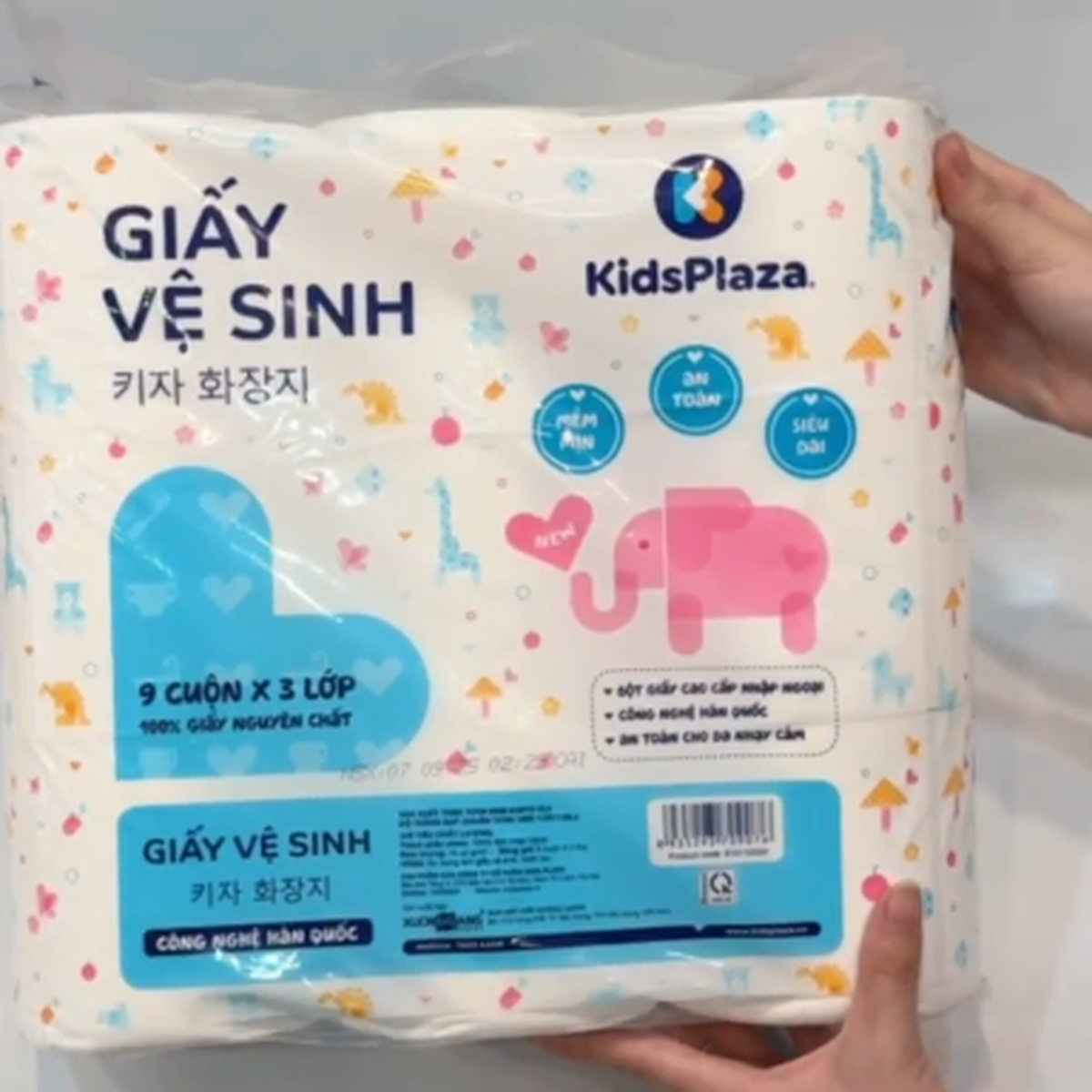 Giấy vệ sinh 9 cuộn 3 lớp KidsPlaza - video