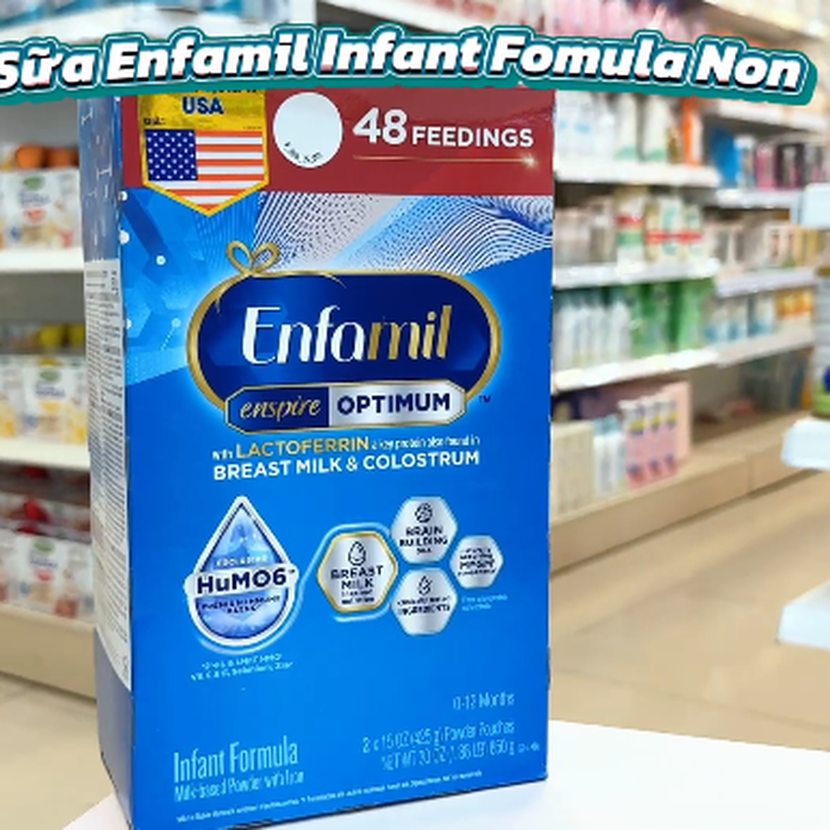 Sữa Enfamil Enspire Infant Formula Non-GMO (cho bé 0-12 tháng) 850g - video