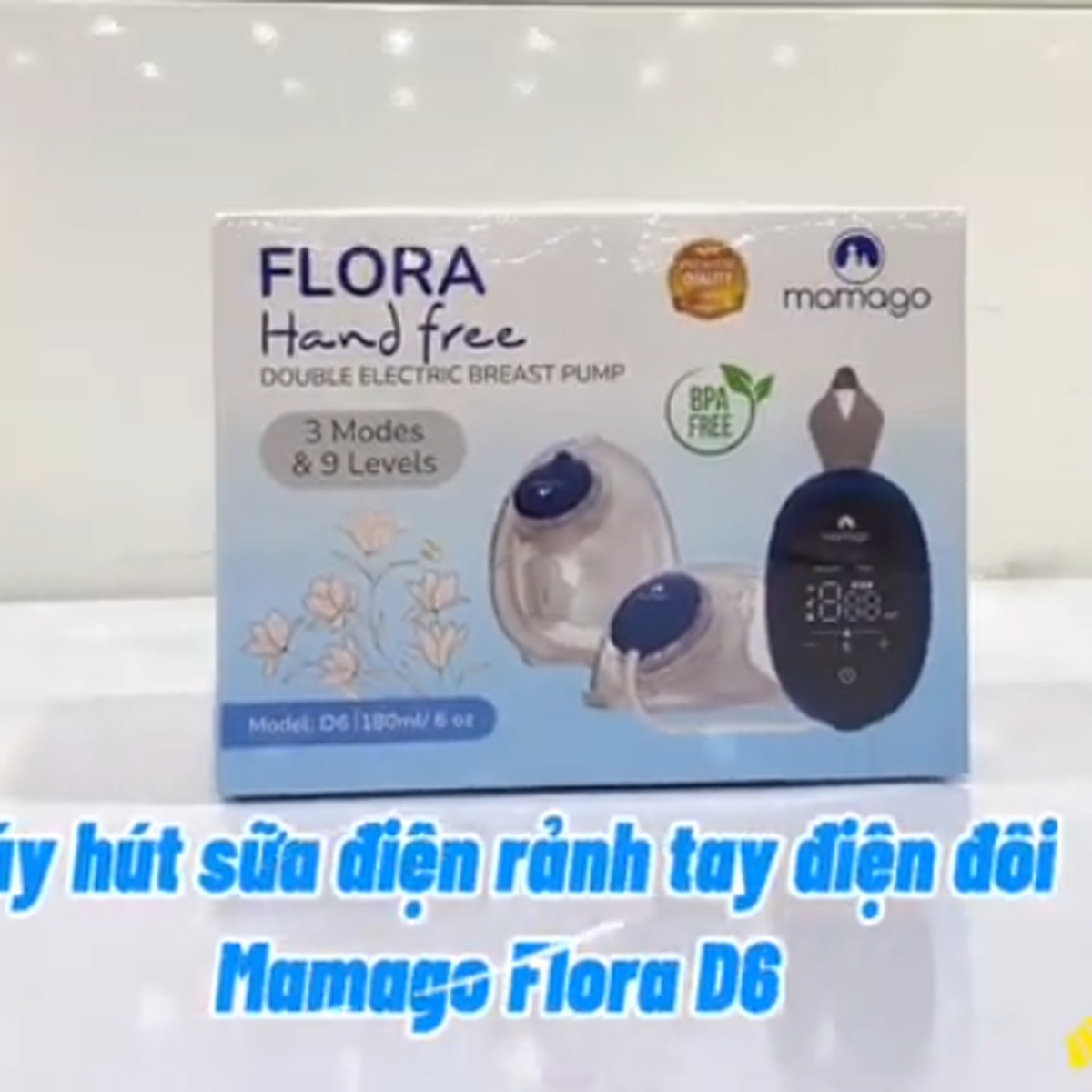 Máy hút sữa điện rảnh tay điện đôi Mamago Flora D6 - video