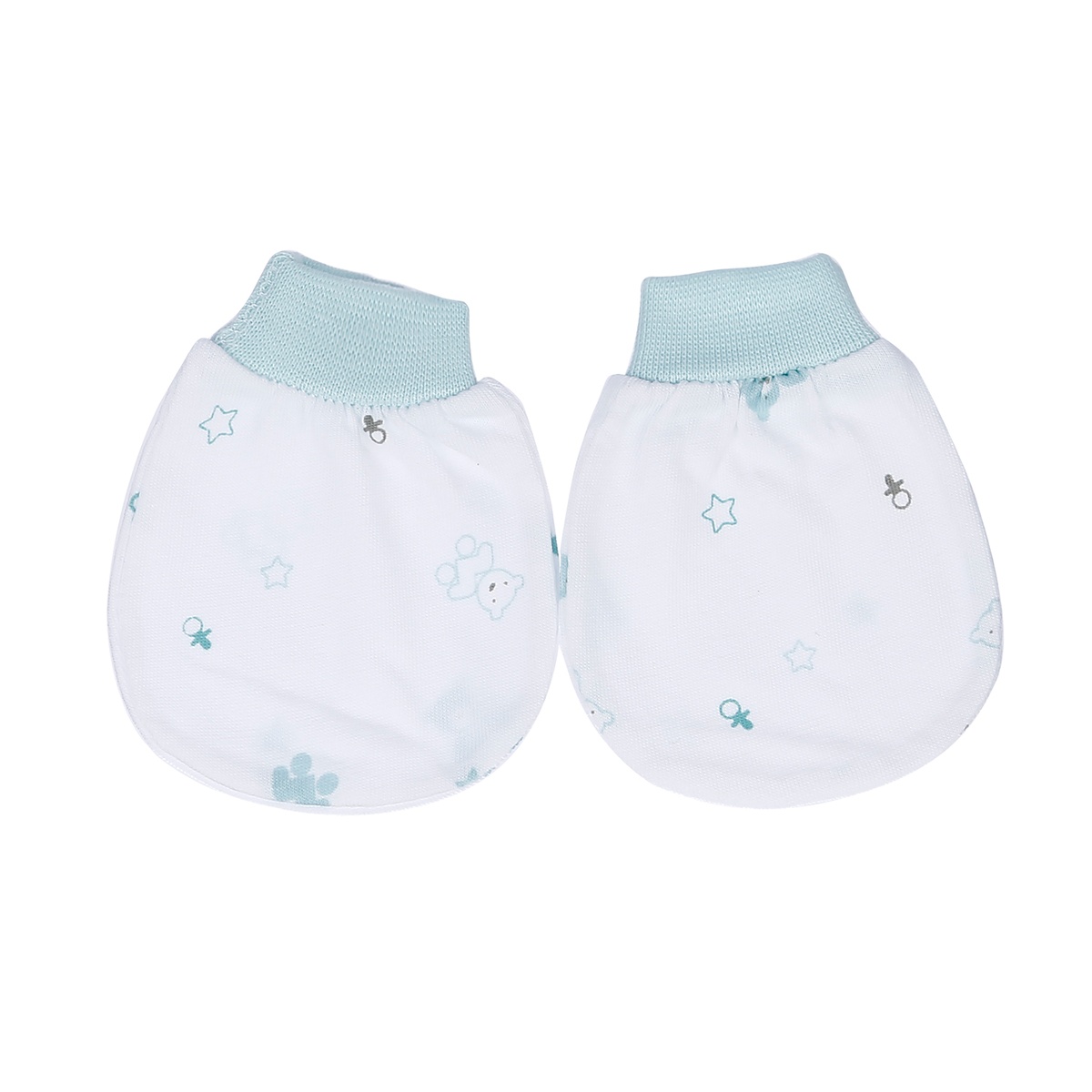 Set 2 bao tay sơ sinh KidsPlaza BA21 (Xanh Ngọc) - mặt phải