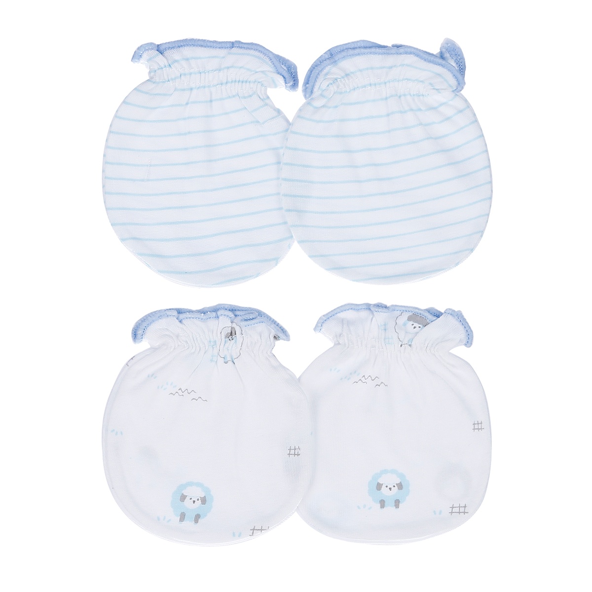 Set 2 bao tay sơ sinh thun KidsPlaza BA21 (Xanh Dương)