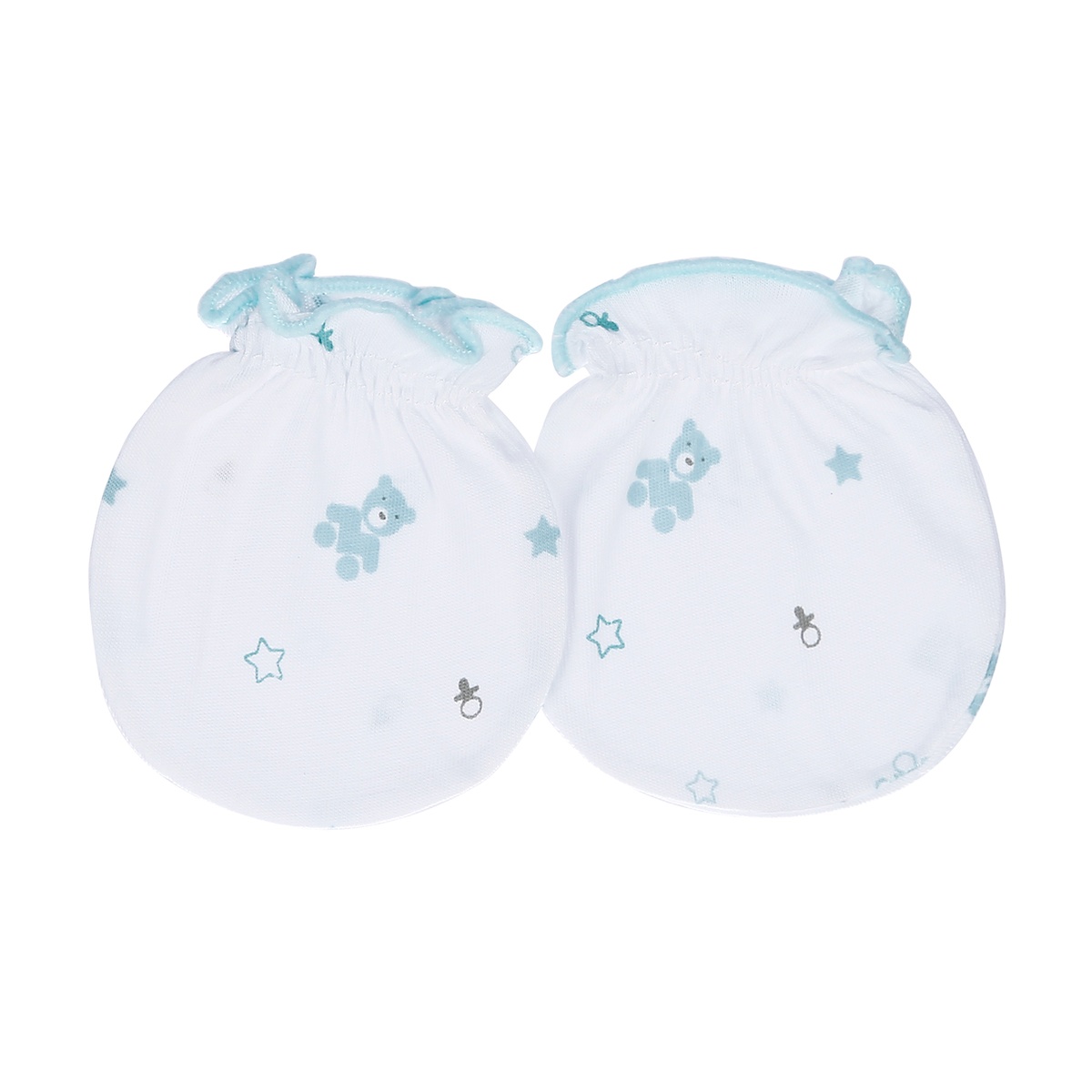 Set  2 bao tay sơ sinh thun KidsPlaza BA21 (Xanh Ngọc) - mặt phải