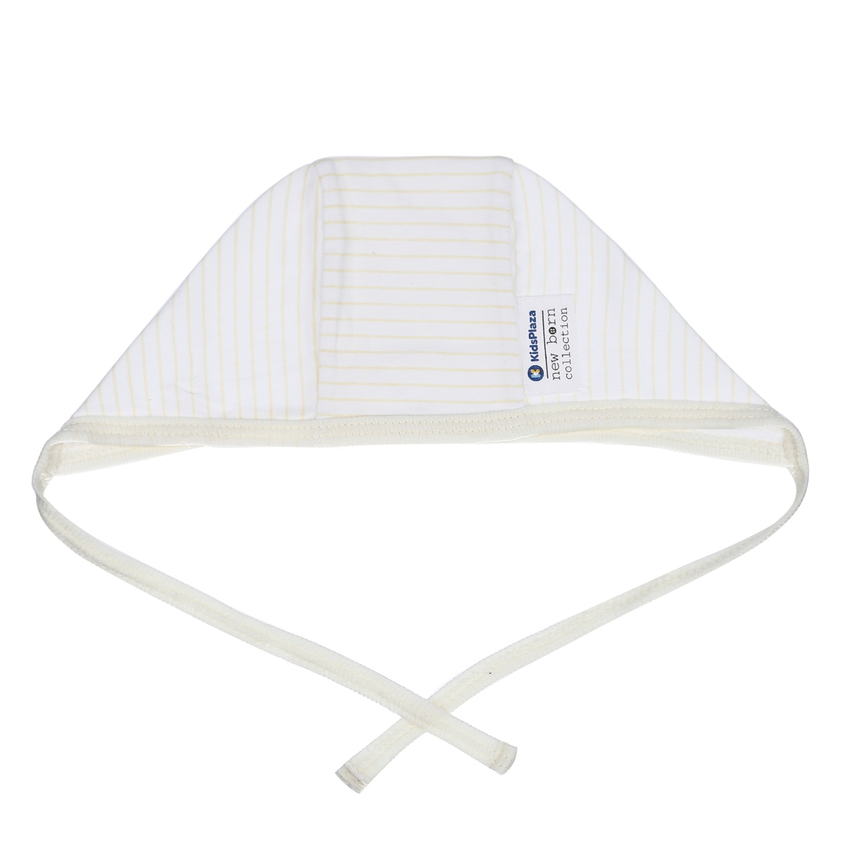 Set 2 mũ sơ sinh cotton buộc dây KidsPlaza BA21 (Vàng) - mặt sau