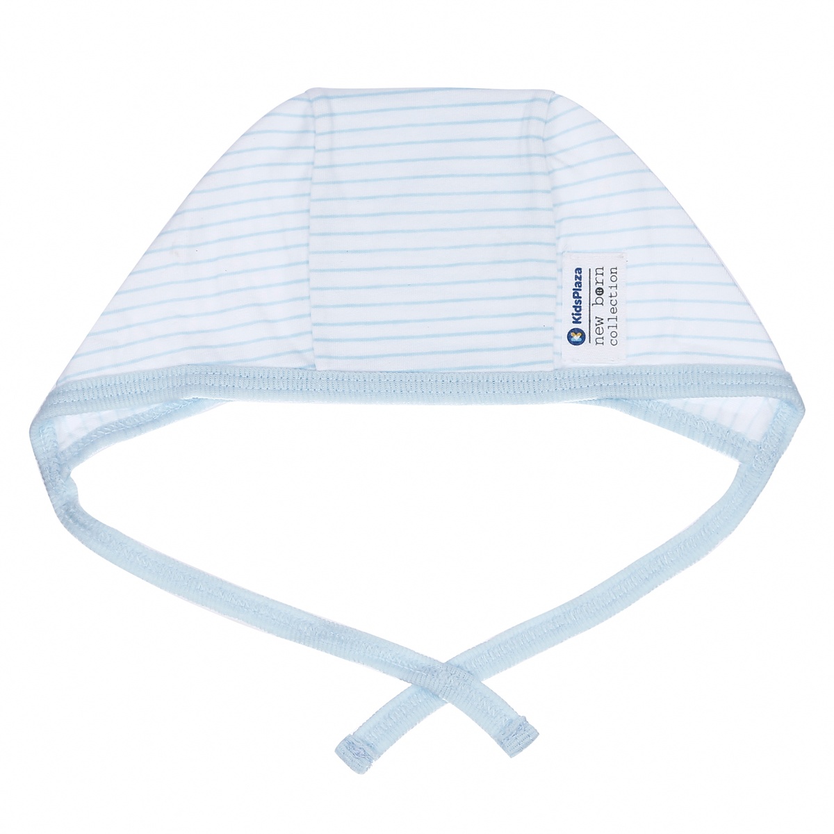 Set 2 mũ sơ sinh cotton buộc dây KidsPlaza BA21 (Xanh dương) - mặt trái