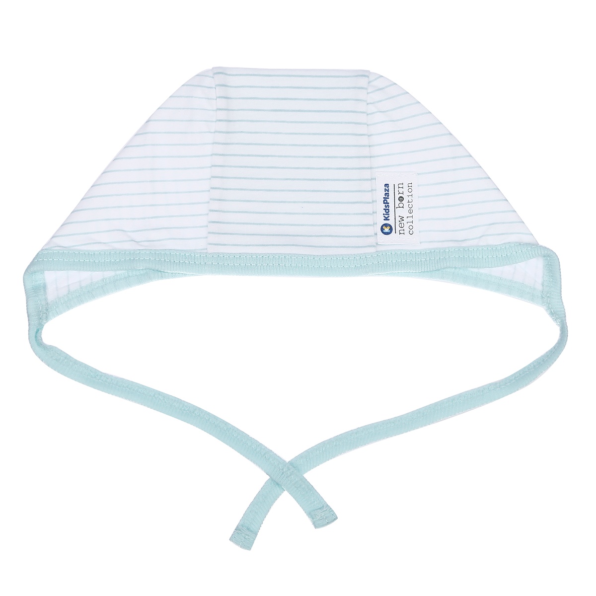 Set 2 mũ sơ sinh cotton buộc dây KidsPlaza BA21 (Xanh ngọc) - mặt trái