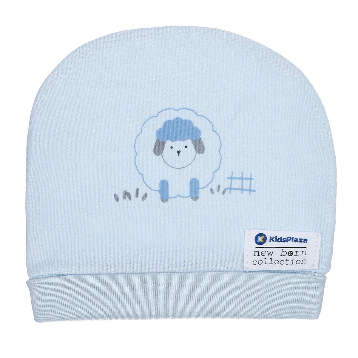 Set 2 mũ sơ sinh cotton KidsPlaza BA21 (Xanh Dương) - mặt trái