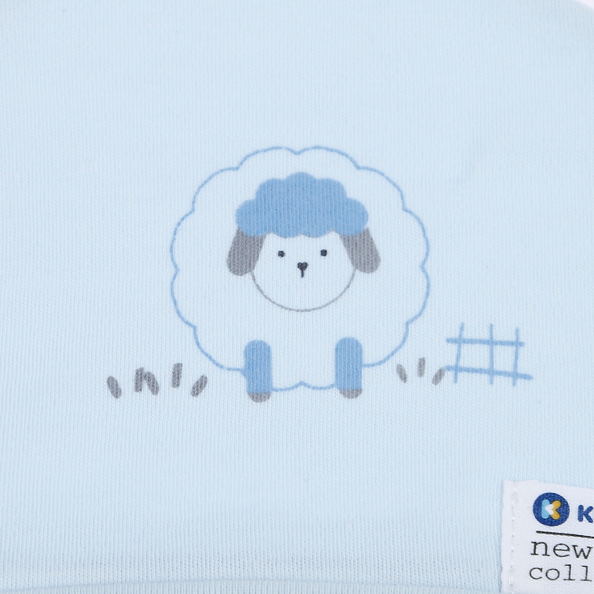 Set 2 mũ sơ sinh cotton KidsPlaza BA21 (Xanh Dương) - mặt sau