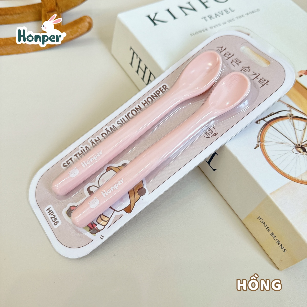 Set 2 thìa ăn dặm silicon Honper cán dài HP256 (Màu ngẫu nhiên) - hình 11