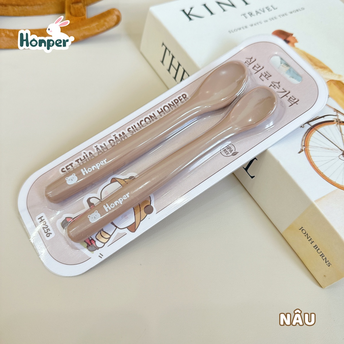 Set 2 thìa ăn dặm silicon Honper cán dài HP256 (Màu ngẫu nhiên) - hình 13