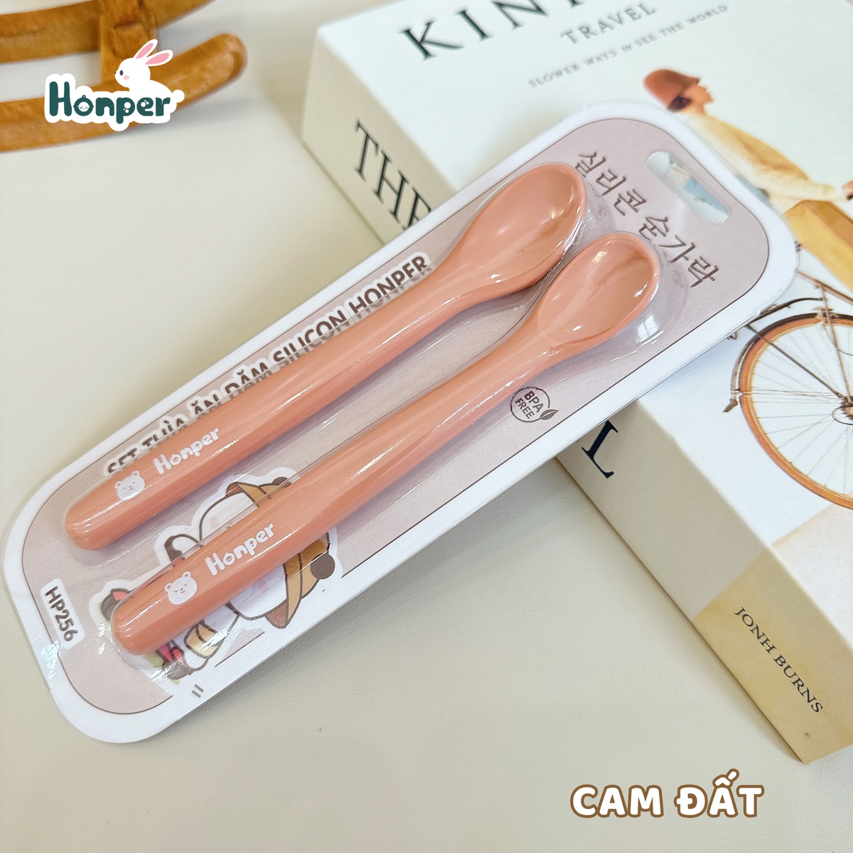 Set 2 thìa ăn dặm silicon Honper cán dài HP256 (Màu ngẫu nhiên) - hình 10