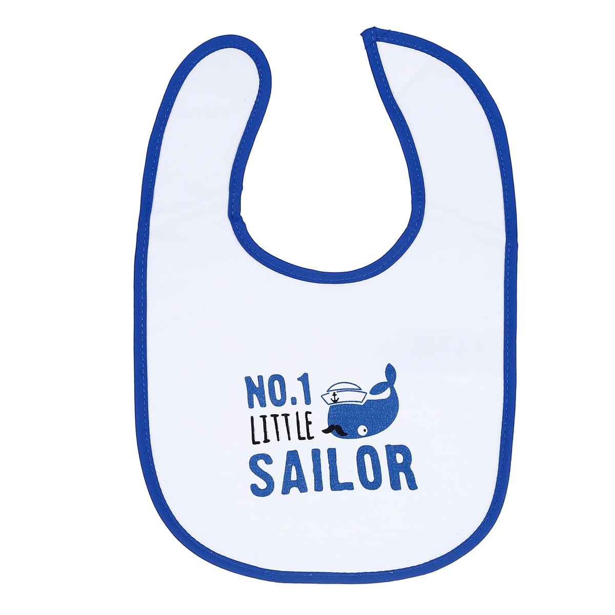 Set 2 yếm ăn chống thấm cài vai MC - Thủy Thủ (Trắng Xanh) - mặt trái