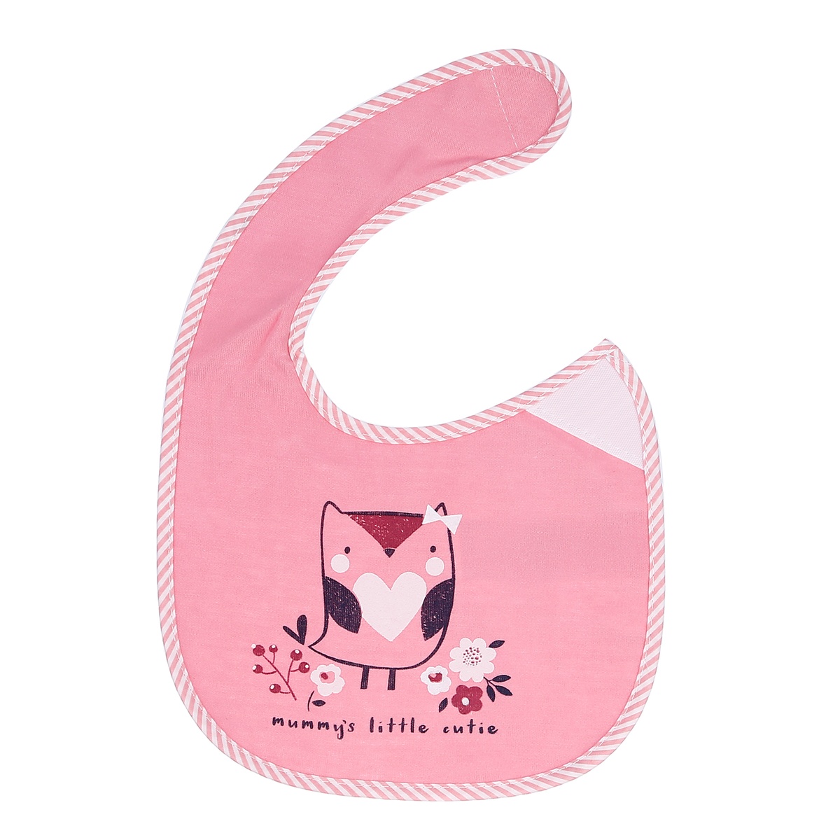 Set 2 yếm ăn dặm chống thấm cài vai MC (Hồng) - mặt trái